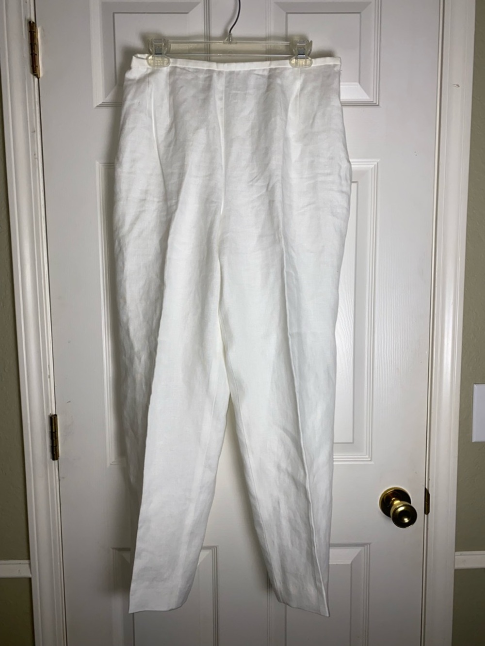 Talbots White Linen Trousers‎